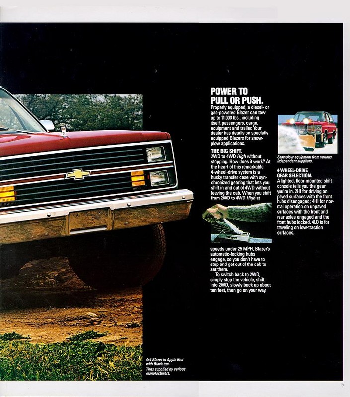1984 Chevrolet Blazer Brochure Page 5